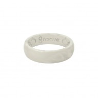 Groove Thin Silicone Ring - Pearl